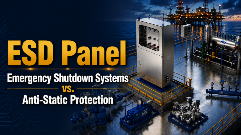ESD Control System, Surface Safety Valve, Flowhead Actuator, Hydraulic Control, Operational Safety, Emergency Shutdown, Pressure Isolation, Wellhead Safety, Industrial Automation, Hazardous Conditions ESD-panel
